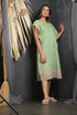OWO THE LABEL Floral Print Light Green Color Kaftan With Designer Border (OTL-KFTN-1002)